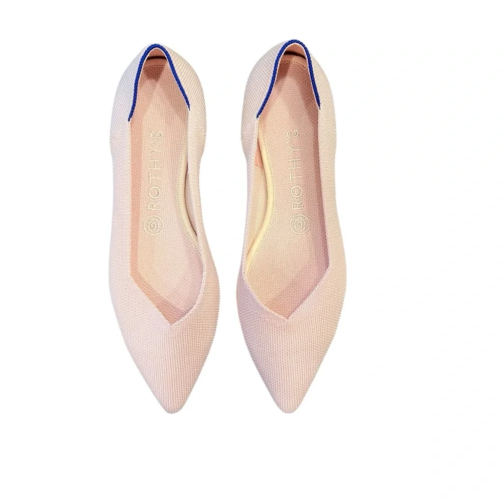 ROTHY’s The Point Ballet Flat Blush Light Pink Women’s Size 8 | Tortoise Shell - Picture 2 of 9